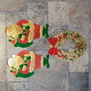 Vintage cardboard foil Christmas decorations